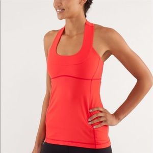 Red Lululemon Scoop Neck Tank